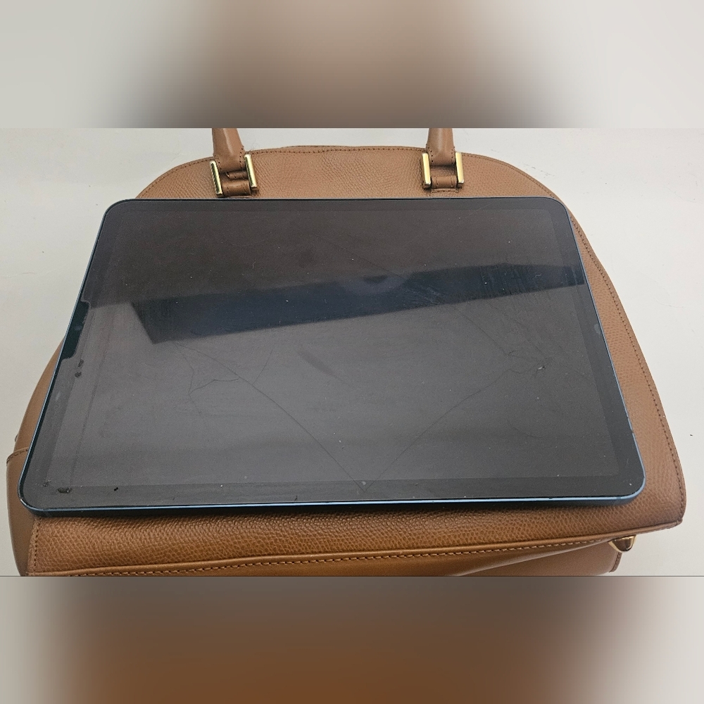 Classic Tan Structured Satchel Handbag - Women's Tote - Picture 14 of 14